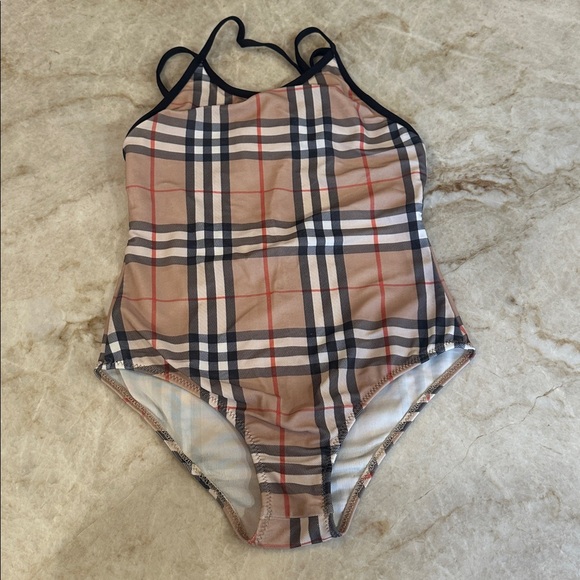 Burberry Plaid One-Piece Swimsuit - Picture 1 of 7